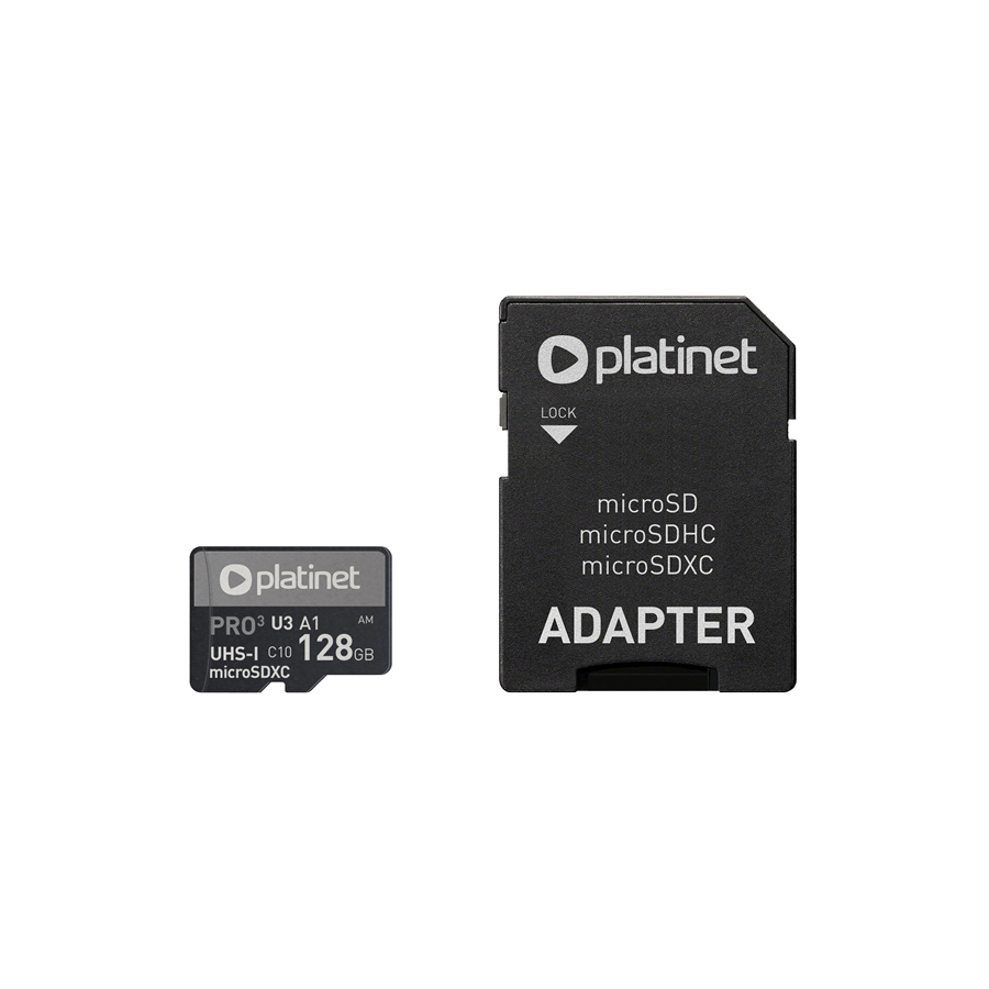 PLATINET microSDXC Secure digital + adapter SD 128GB CLASS 10 PMMSDX128UII - Image 2