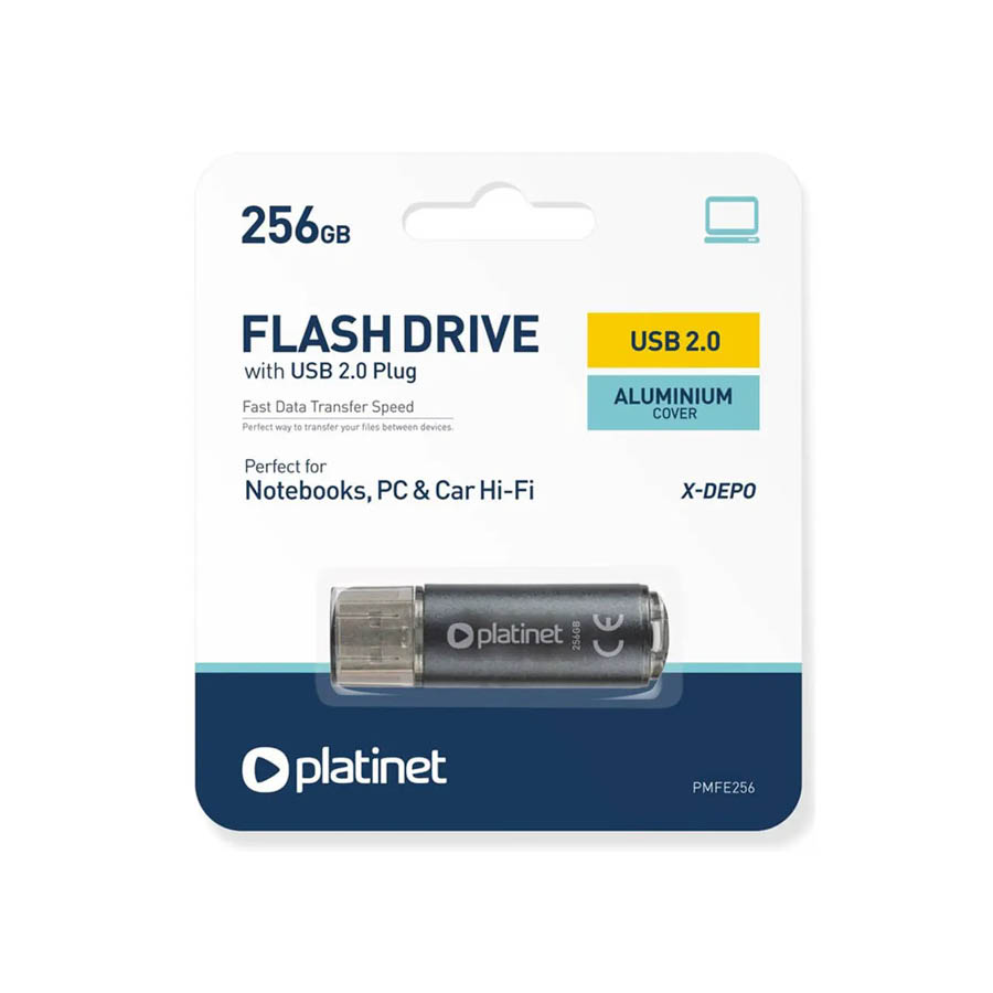 PLATINET USB 2.0 X-DEPO Flash Disk 256GB μαύρο PMFE256 - Image 2