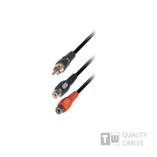 3M F/M 2RCA Jack To 1RCA Plug Nickel