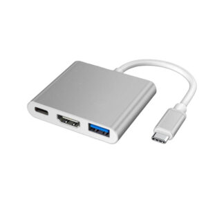 Adaptor USB Type-C 3 in 1/USB 3.0/HDMI/Type-C 3W1