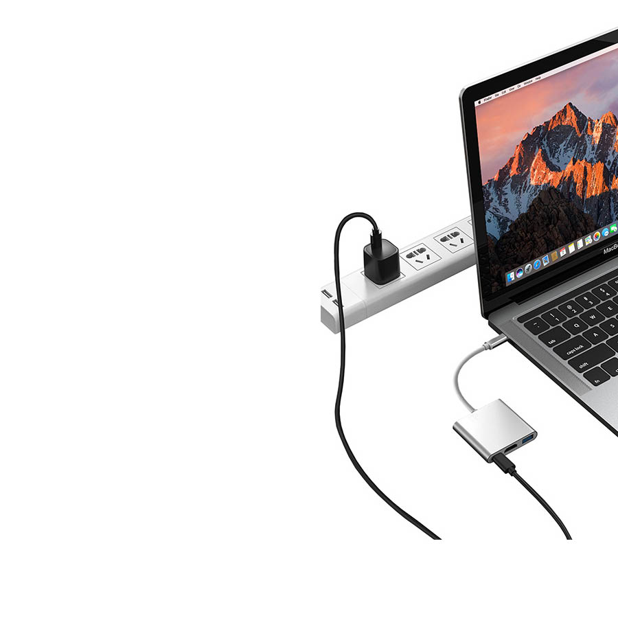 Adaptor USB Type-C 3 in 1/USB 3.0/HDMI/Type-C 3W1 - Image 6