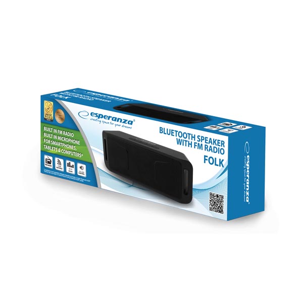 Ηχείο Bluetooth 6W Hands-Free & w/FM Radio Μαύρο EP126KK - Image 2