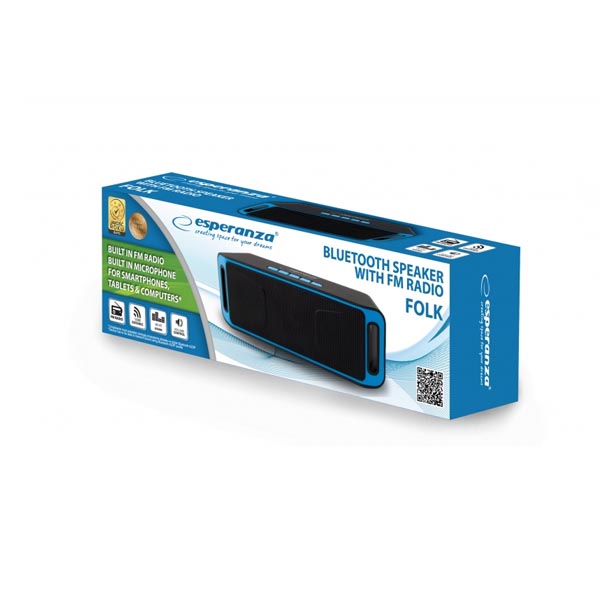 Ηχείο Bluetooth 6W Hands-Free & w/FM Radio Μαύρο/Μπλε EP126KB - Image 2