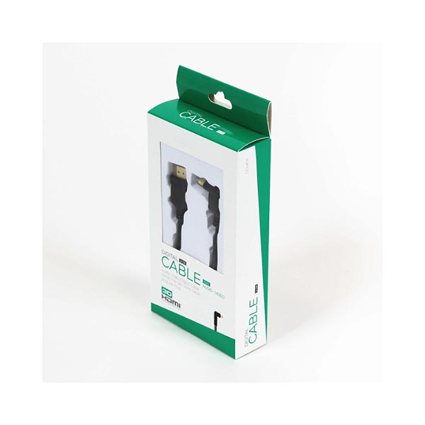 Καλώδιο Hdmi Μ/Μ 3m 1.4V γωνία Gold OMEGA Blister packing - Image 2