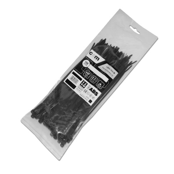 Δεματικά καλωδίων Μαύρα 3.6 x 150mm 100τεμ/Συσκ COM - Image 2