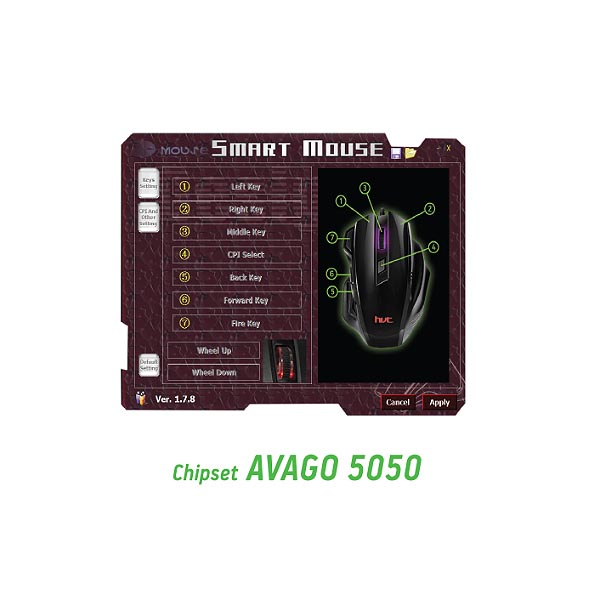 Gaming mouse USB 7Keys Προγραμματιζομενο 2750dpi Hvt GM308B - Image 4