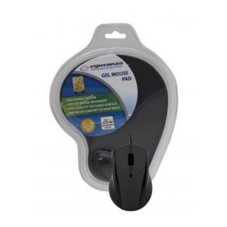 Σετ Ενσύρματο Ποντίκι με Gel Mouse Pad μαύρο EM125K