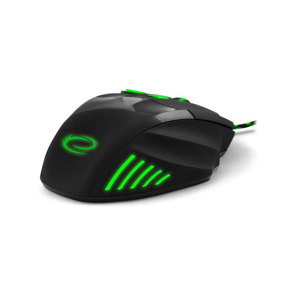 Wolf Gaming mouse ενσύρματο μαύρο/πράσινο 7 Keys 2400dpi EGM201 - Image 4