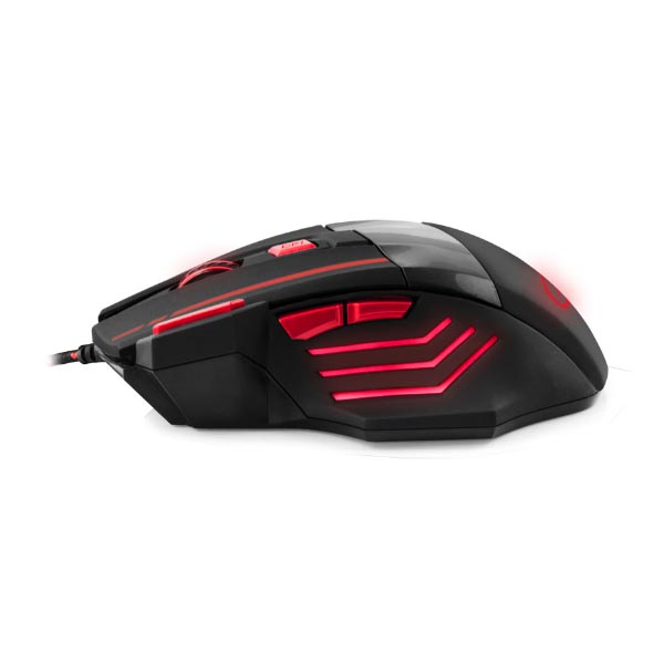 Wolf Gaming mouse ενσύρματο μαύρο/κόκκινο 7 Keys 2400dpi EGM201R - Image 3