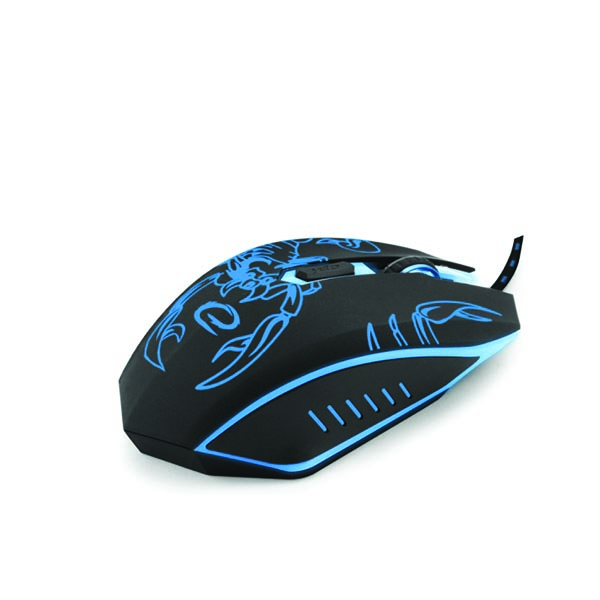 Scorpio Ποντίκι Gaming ενσύρματο μαύρο/μπλε 6 Keys 2400dpi EGM203B - Image 3