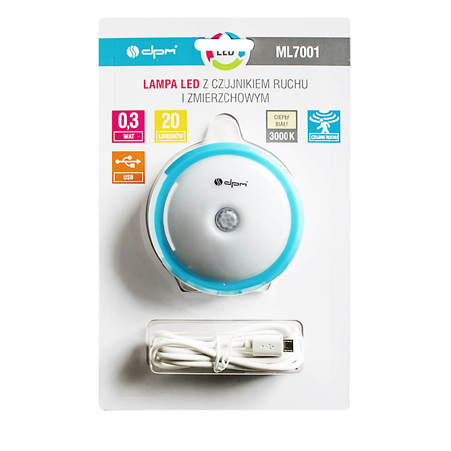 LED Φωτάκι Νυχτός με αισθητήρα κίνησης ML7001 0,3W - Image 3