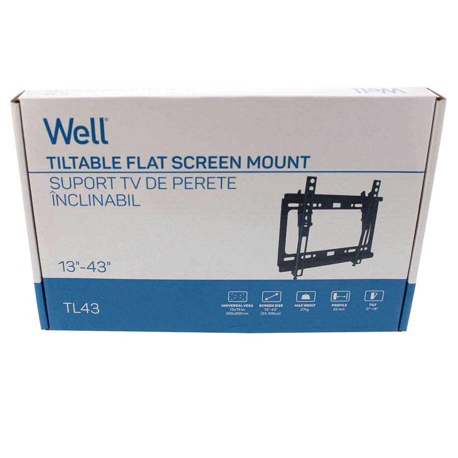 Βάση TV Well 13"- 43" Ρυθμιζόμενη TVS-LCD-TL43-WL - Image 5