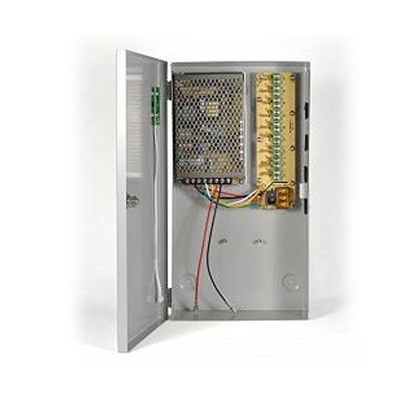 Τροφοδοτικό + Φορτιστής CCTV Κάμερας 12V 5A 9 εξόδους