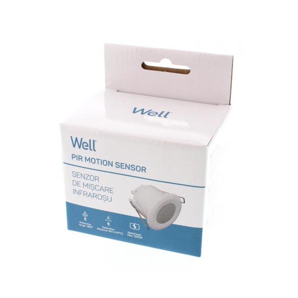 Ανιχνευτής Κίνησης Επιτοίχιος Well SENS-PIR-C02-WL - Image 2