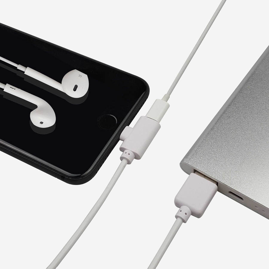 Καλώδιο 2A USB 2.0 σε Lightning M και Lightning F Φόρτισης-Data 1m Well USB/LIGHTX2-1.0WE-WL - Image 3
