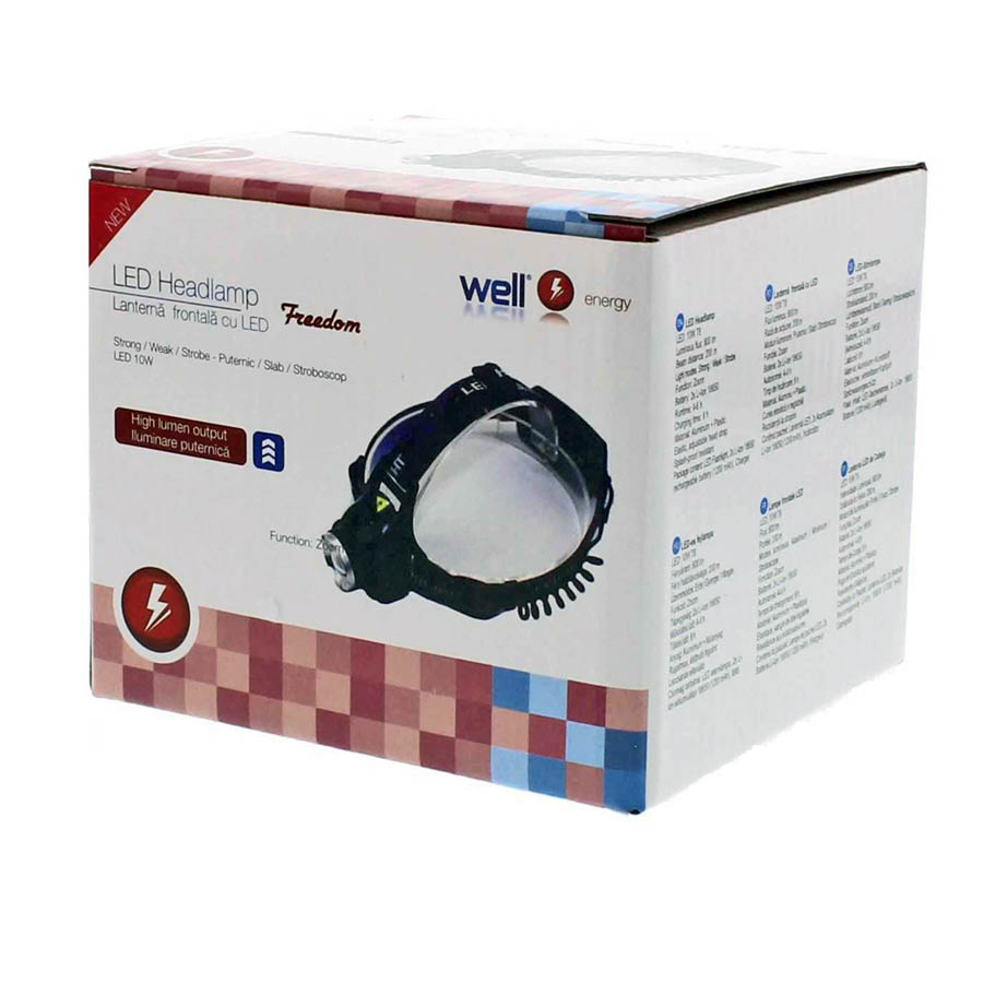 Well Επαναφορτιζόμενος Φακός κεφαλής LED 800lumens 10W Freedom TORCH-FREEDOM-WL - Image 5