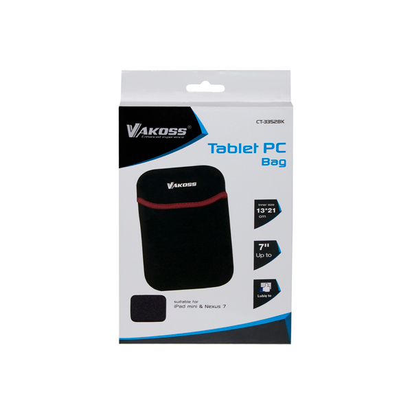 Θήκη για tablet CT-3352BK από Neoprene Μαύρο έως 7`` VAKOSS - Image 2