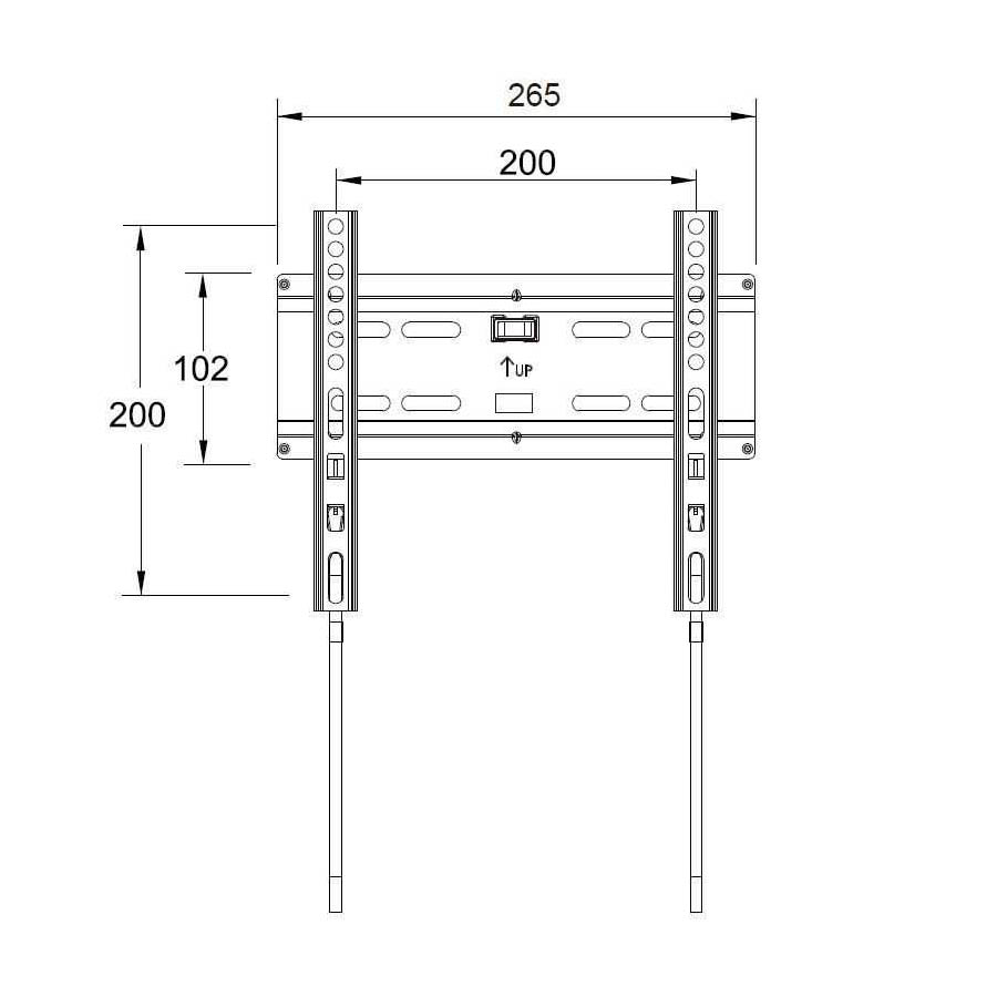 Βάση TV Well 13"- 43" Σταθερή με κορδόνι TVS-LCD-FXS43-WL - Image 2