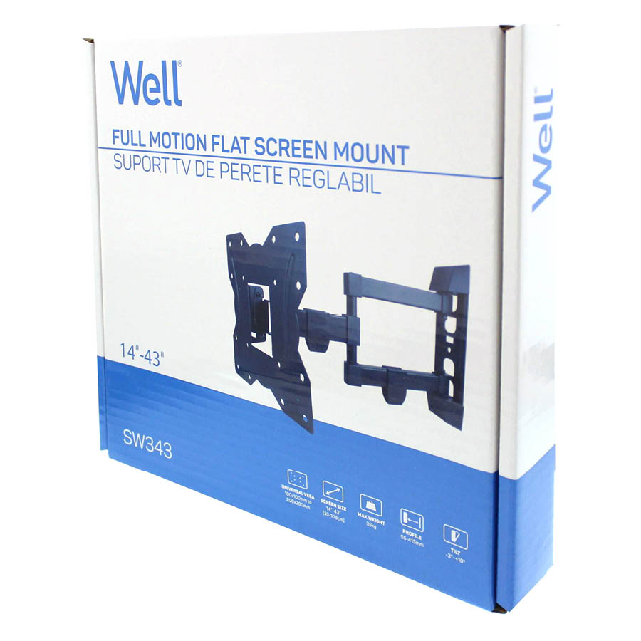 Βάση SW343 14"-43" με διπλό βραχίωνα Ρυθμιζόμενη Well TVS-LCD-SW343-WL - Image 4
