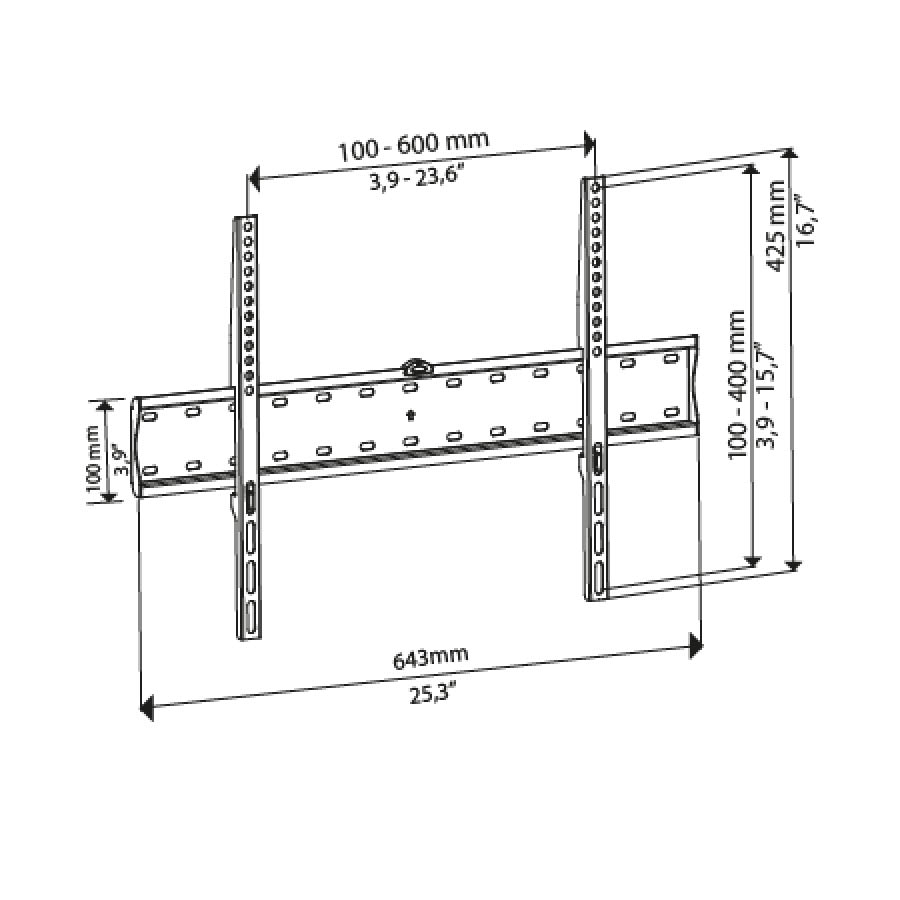 Βάση TV Bravo 32"- 82" Σταθερή Quadro 2 - Image 2