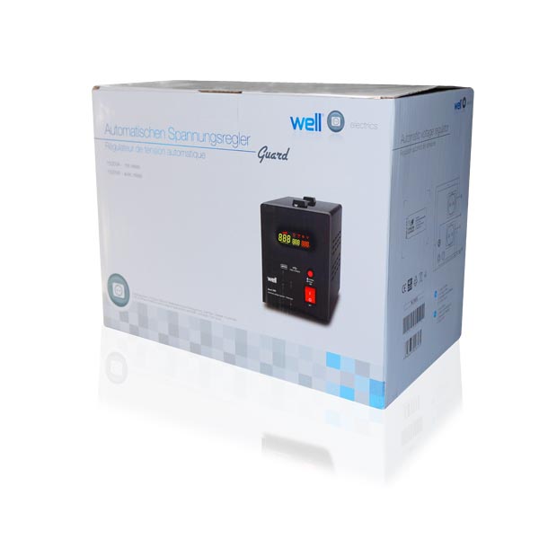 AVR-1500VA WELL ΨΗΦΙΑΚΟ με USB έξοδο GUARD LCD Display Black AVR-REL-GUARD1500-WL - Image 2