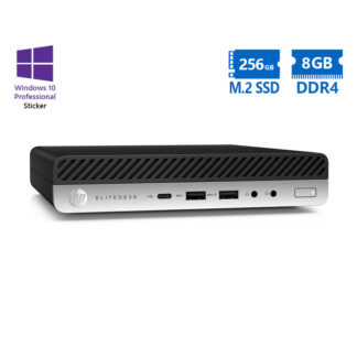HP (A-) EliteDesk 800G5 DM i5-9500/8GB DDR4/256GB M.2 SSD/No ODD/10P Grade A- Refurbished PC