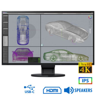 Used Monitor FlexScan EV2785 IPS/Eizo/27``Utra HD 4K/3840x2160/Wide/Black/w/Speakers/DP & HDMI & USB