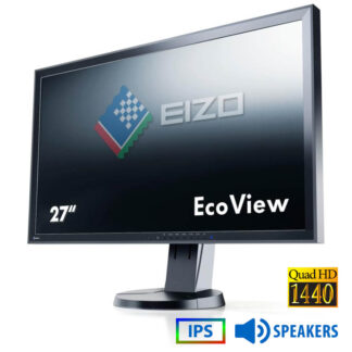 Used (A-) Monitor FlexScan EV2736W Q-LED/Eizo/27``QHD/2560x1440/Wide/Black/w/Speakers/Grade A-/DVI-D