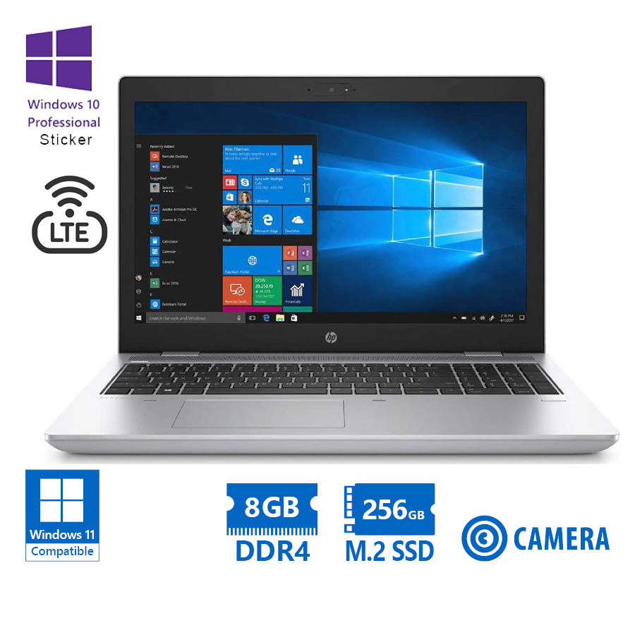 HP ProBook 650 G4 i3-8130U/15.6”/8GB DDR4/256GB M.2 SSD/DVD/Camera/10P Grade A Refurbished Laptop