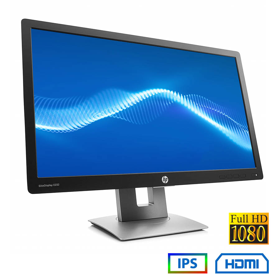 Used Monitor E232 IPS LED/HP/23``FHD/1920x1080/Wide/Black/D-SUB & DP & HDMI & USB HUB