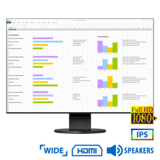 Used Monitor FlexScan EV2456 IPS LED/Eizo/24``FHD/1920x1200/Wide/Black/w/Sreakers/D-SUB & DVI-D & DP
