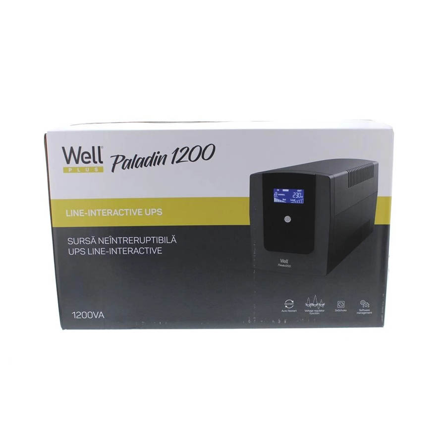 UPS 1200VA Well LINE INTERACTIVE w/Display & AVR UPS-LINT-PALADIN1200-WL - Image 4