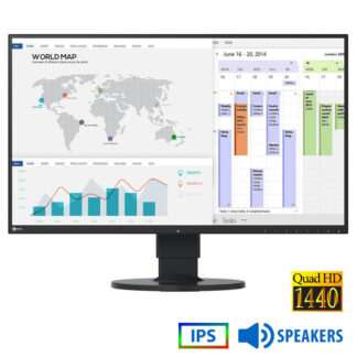 Used Monitor FlexScan EV2750 Q-LED/Eizo/27``QHD/2560x1440/Wide/Black/w/Speakers/DVI-D & DP & HDMI &
