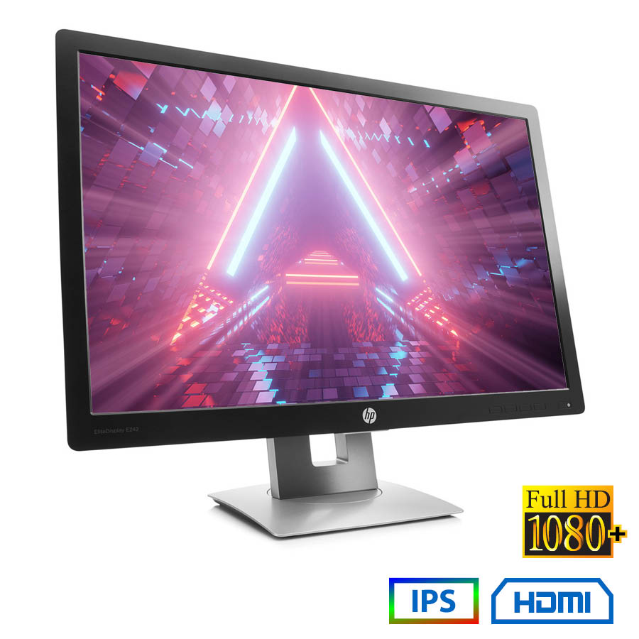 Used (A-) Monitor E242 IPS LED/HP/24``FHD/1920x1200/Wide/Silver/Black/Grade A-/D-SUB & DP & HDMI & U