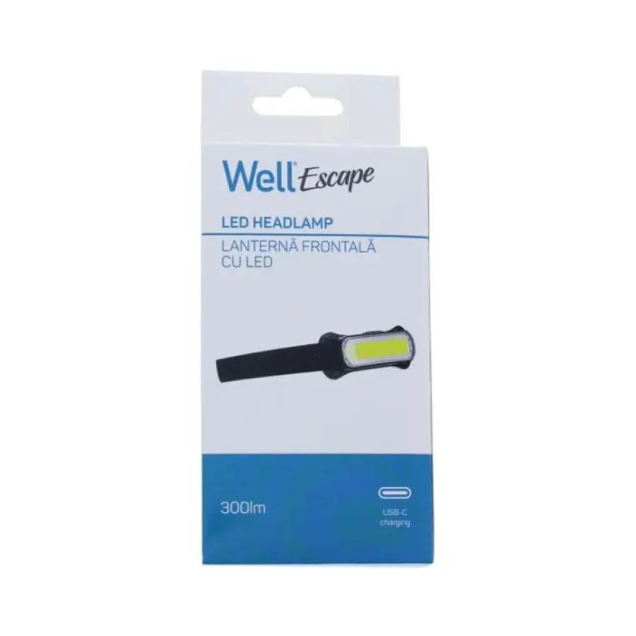Well Επαναφορτιζόμενος Φακός Κεφαλής LED 300lumens IPX4 USB-C Escape TORCH-ESCAPE-WL - Image 3