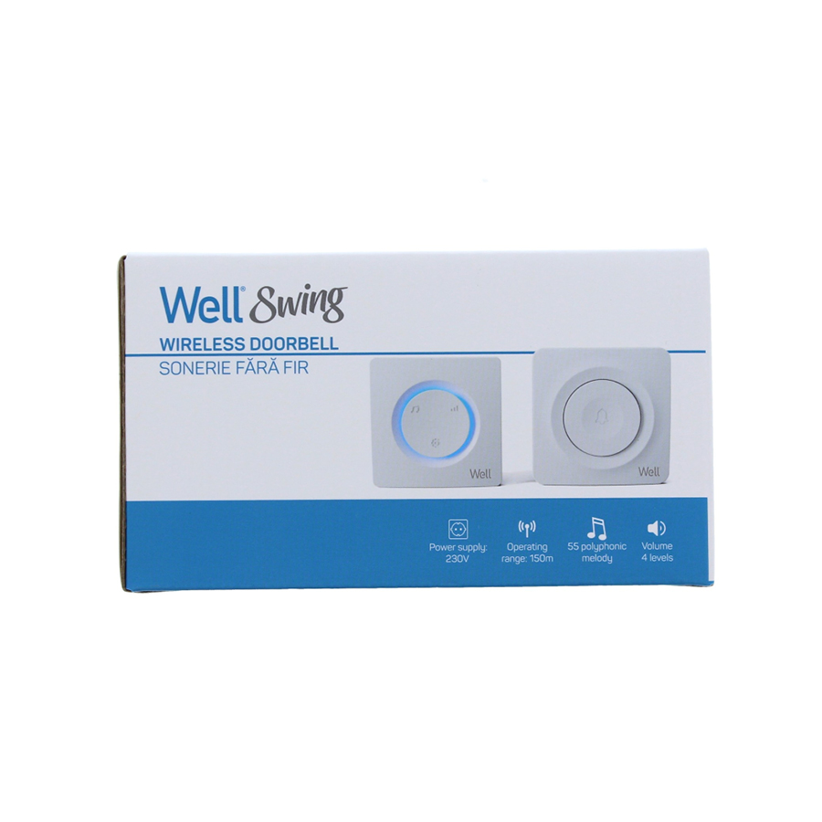 Κουδούνι ασύρματο πόρτας AC/DC 55 μελωδιών DOORBELL-SWING-WL - Image 2