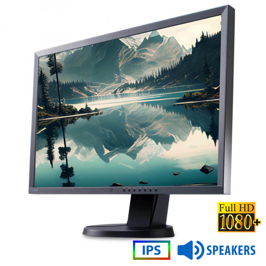 Used Monitor FlexScan EV2436W IPS LED/Eizo/24``FHD/1920x1200/Wide/Black/w/Speakers/D-SUB & DVI-D & D - Image 2