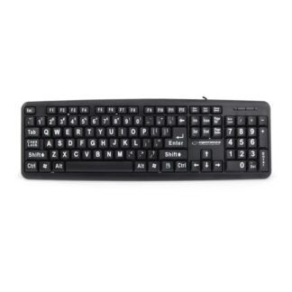 Πληκτρολόγιο USB με μεγάλους χαρακτήρες Μαύρο EK129
