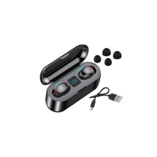 LTC Ακουστικό In-ear Bluetooth Wireless earphones με docking station powerbank LXAS33 μαύρο