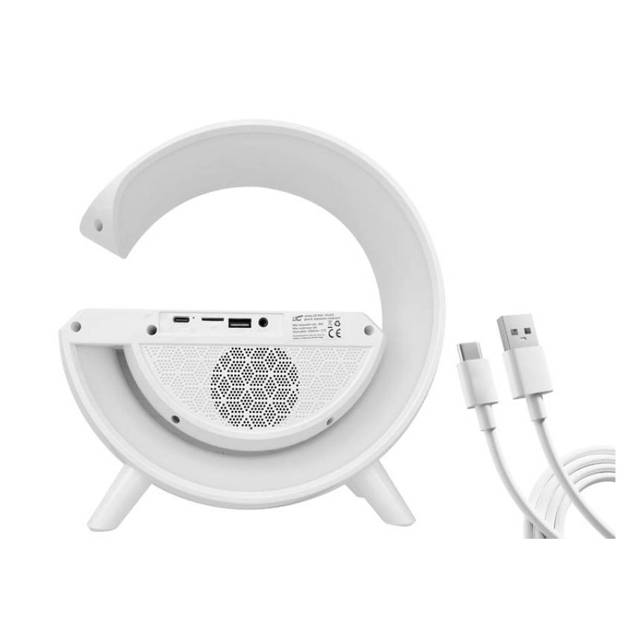 RGB LED φωτιστικό με ασύρματη φόρτιση, LCD Dispaly, Bluetooth Speaker, FM Radio, USB, AUX, Alarm LXG - Image 3