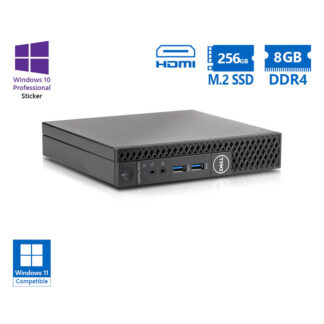 Dell Optiplex 3070 DM i5-9500T/8GB DDR4/256GB M.2 SSD/No ODD/10P Grade A Refurbished PC