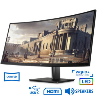 Used (A-) Monitor Z38c Curved/HP/38``UW-QHD/3840x1600/Black/w/Speakers/Grade A-/DP & HDMI & USB Type