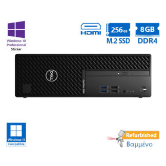 Dell 3080 SFF i5-10500/8GB DDR4/256GB M.2 SSD/DVD/10P Grade A+ Refurbished PC