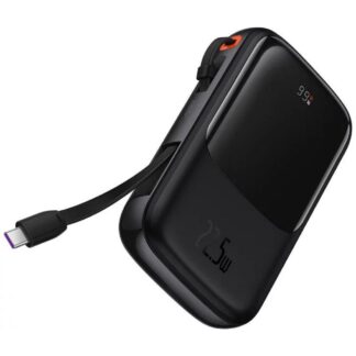 Baseus Powerbank Qpow PRO with cable, 10000mAh, 22.5W Black (PPQD060101) (BASPPQD060101)
