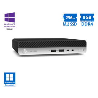 HP ProDesk 400G5 DM i3-9100T/8GB DDR4/256GB M.2 SSD/No ODD/10P Grade A Refurbished PC