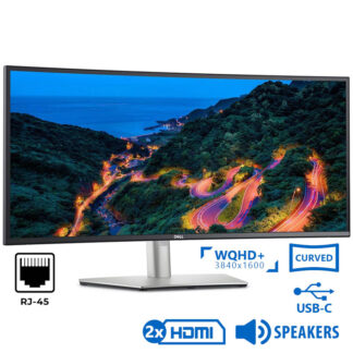 Used Monitor UltraSharp U3423WE Curved/Dell/34”UW-QHD/3440x1440/Silver/Black/w/Speakers/DP & 2xHDMI