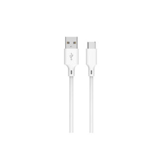 Καλώδιο 3A USB 2.0 σε Type-C Φόρτισης - Data 1m Λευκό Well CABLE-USB/USBC-1WE06-WL