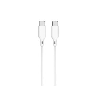 Καλώδιο 60W USB-C σε Type-C Φόρτισης - Data 1m Λευκό Well CABLE-USBC/USBC-1WE06-WL