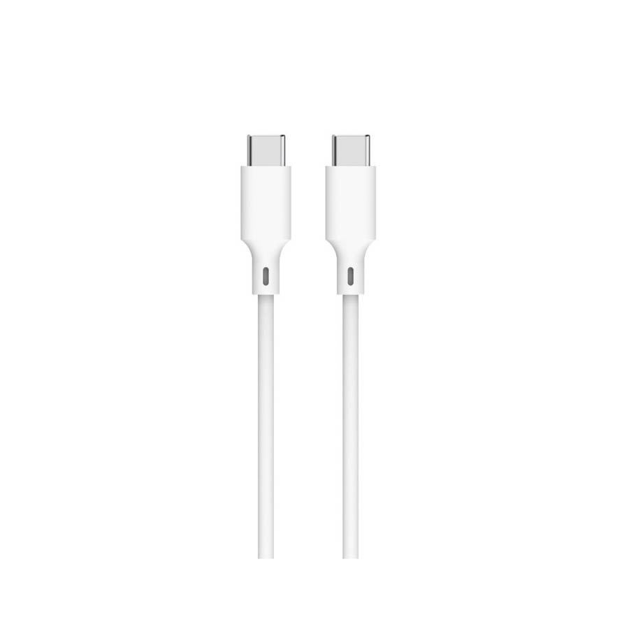 Καλώδιο 60W USB-C σε Type-C Φόρτισης - Data 2m Λευκό Well CABLE-USBC/USBC-2WE06-WL