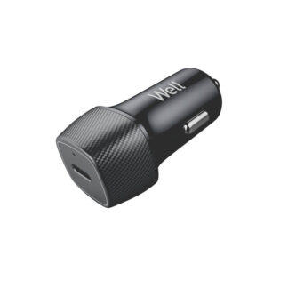 Well Universal USB-C Fast Car Charger 5V/3A 25W Μαύρος PSUP-USB-CPD125BK-WL